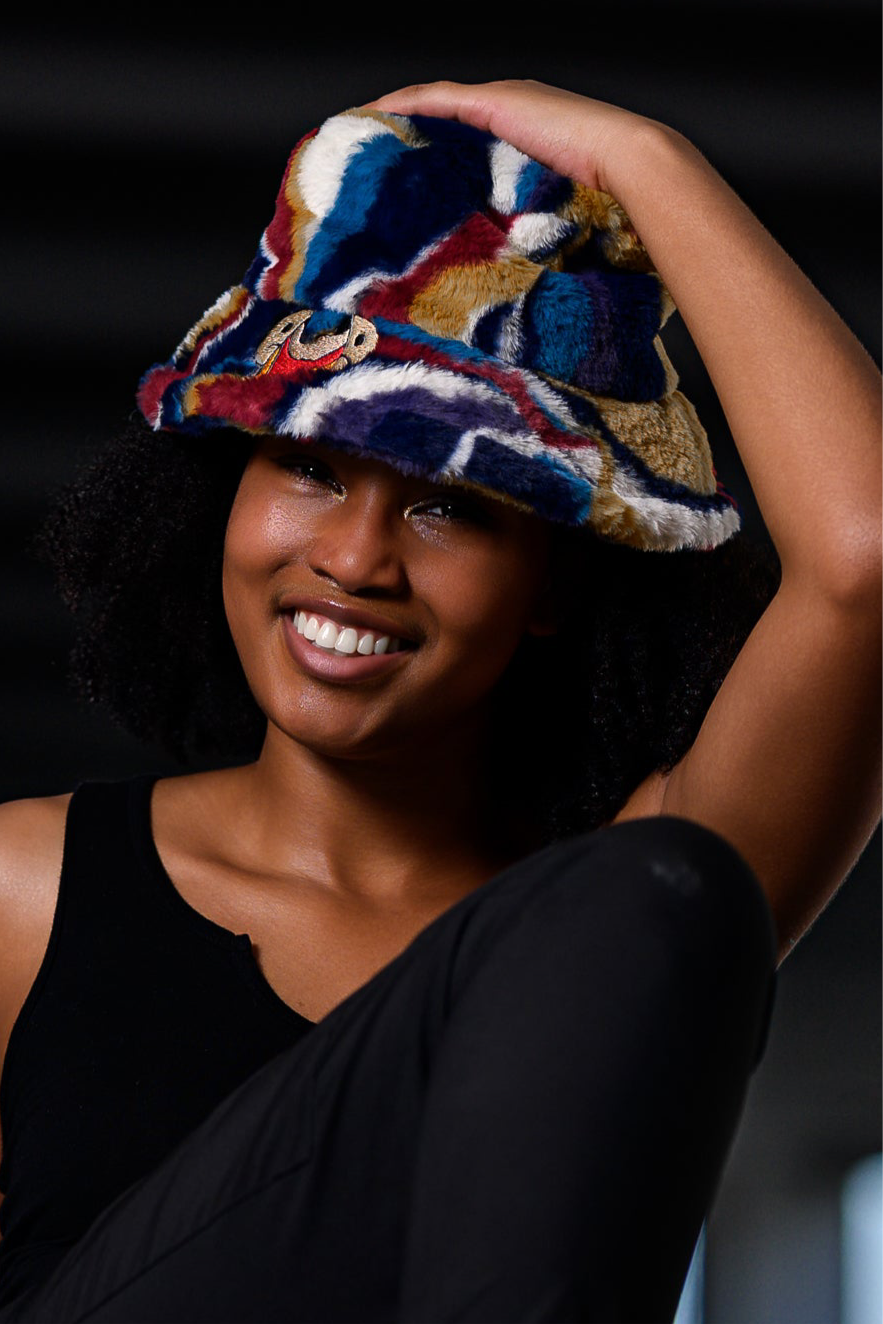 Electric Bloom” – 1/1 Glow-in-the-Dark Fuzzy Bucket Hat